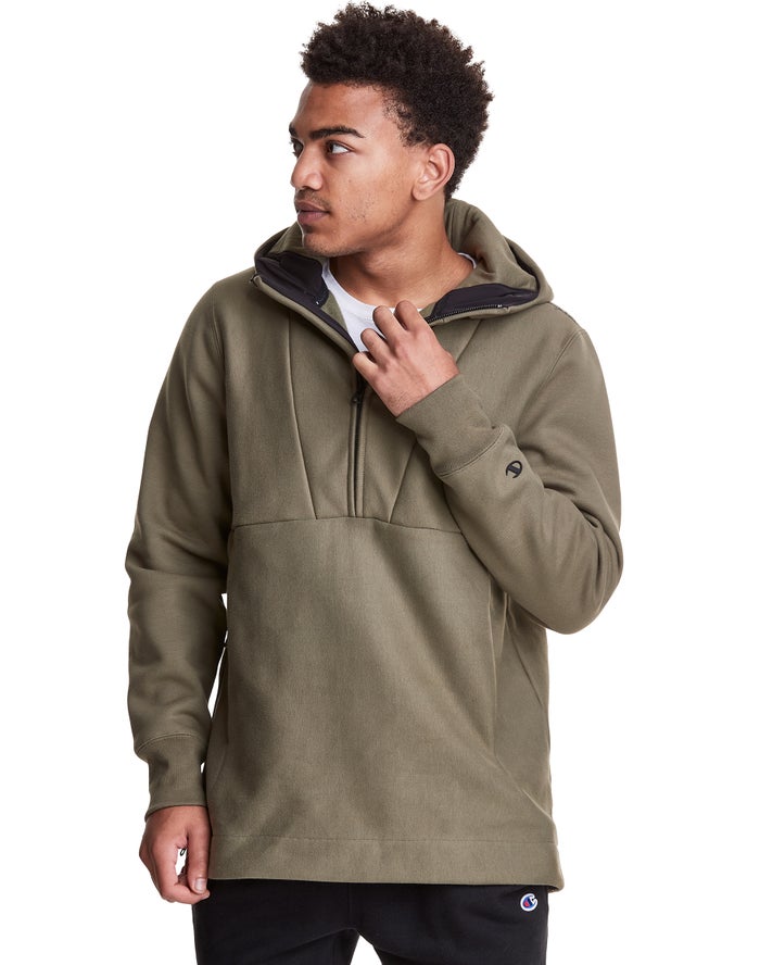 Champion Herre Hættetrøje Olivengrøn - Defender Series Reverse Weave® Stormshell Anorak - Danmark SG